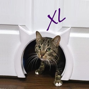 The Kitty Pass XL Interior cat Door Large cat Hidden Litter Box Extra Large cat Door