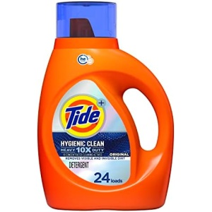 Tide Hygienic Clean Heavy 10X Duty Laundry Detergent Liquid Soap, Original Scent, 37 Fl Oz, 24 Loads, He Compatible