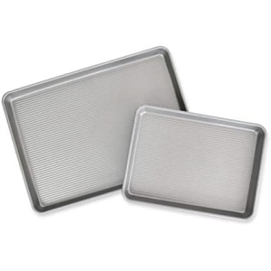 USA Pan Nonstick Half Sheet Pan and Quarter Sheet Pan, Set of 2, Aluminized Steel