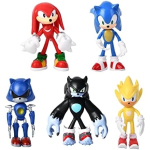 VOOLI Sonic Action Figures Toys,4.8'' Tall with Movable Joint Playsets Toys, Perfect Kids Gifts (Pack of 5)