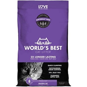WORLD'S BEST CAT LITTER Multiple Cat Lavender Scented 15 Pounds