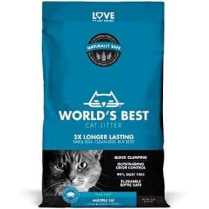 WORLD'S BEST CAT LITTER Multiple Cat Lotus Blossom Scented 15 Pounds