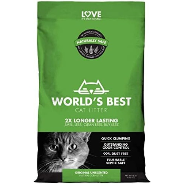 WORLD'S BEST CAT LITTER Original Unscented 8 Pounds