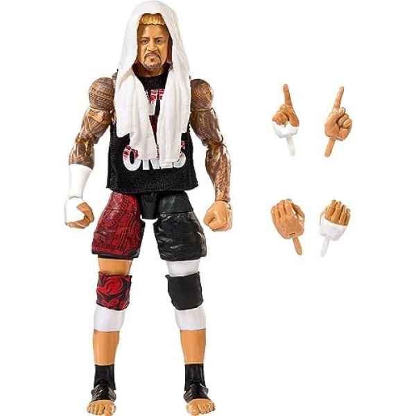 WWE Solo Sikoa Elite Collection Action Figure with Accessories, Articulation & Life-Like Detail, Collectible Toy, 6-Inch