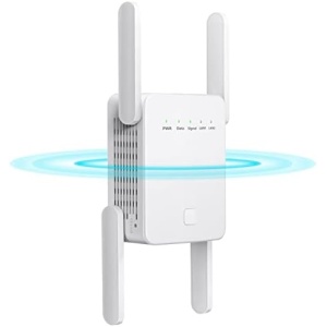 WiFi Extender Signal Booster for Home WiFi Repeater WiFi Range Extender WiFi Booster 4 High Gain Antennas 360° Full Coverage Release Up to 74% Faster | Broader Coverage with Ethernet Port, Quick Setup