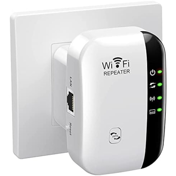 WiFi Extender, WiFi Range Extender Signal Booster up to 3000sq.ft and 30 Devices, WiFi Repeater Internet Booster for Home, 1-Tap Setup, Supports Ethernet Port, Access Point