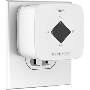 WiFi Extenders Signal Booster for Home, Repeater with Ethernet Port, 1-Tap Setup,Coverage up to 2150 Square Feet, 300Mbps WiFi Range Extender White