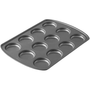 Wilton Muffin Top Pan Perfect Results Premium Non-Stick Bakeware, 12-Cup, Steel