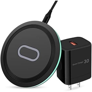 Wireless Charger, 15W Fast Wireless Charging Pad with QC 3.0 Adapter for Samsung Galaxy S23/S23 Ultra/S22/S21/S20/S10/S9/S8/S7, Z Flip 5/4, Z Fold 5/4, Pixel 7a/7/7 Pro/6/5/4 XL, iPhone 14/13/12/11/X