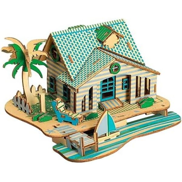 Wooden 3D Architectural Model Puzzles Toys Safe Wooden Material Jigsaw Puzzles for Kids Toddlers Educational Gifts