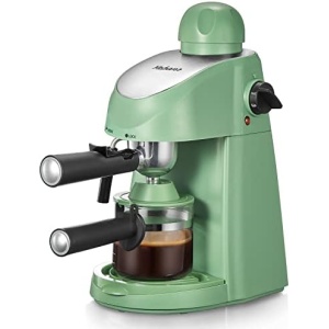 Yabano Espresso Machine, 3.5Bar Espresso Coffee Maker, Espresso and Cappuccino Machine with Milk Frother, Espresso Maker with Steamer,Green