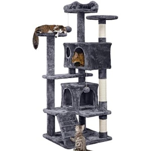 Yaheetech 54in Cat Tree Tower Condo Furniture Scratch Post for Kittens Pet House Play