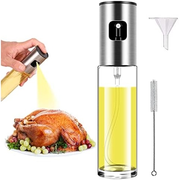 ZEREOOY Oil Sprayer for Cooking Olive Oil Sprayer Mister for Air Fryer Vegetable Vinegar Oil Portable Mini Kitchen Gadgets for Baking,Salad,Grilling,BBQ,Roasting (1)