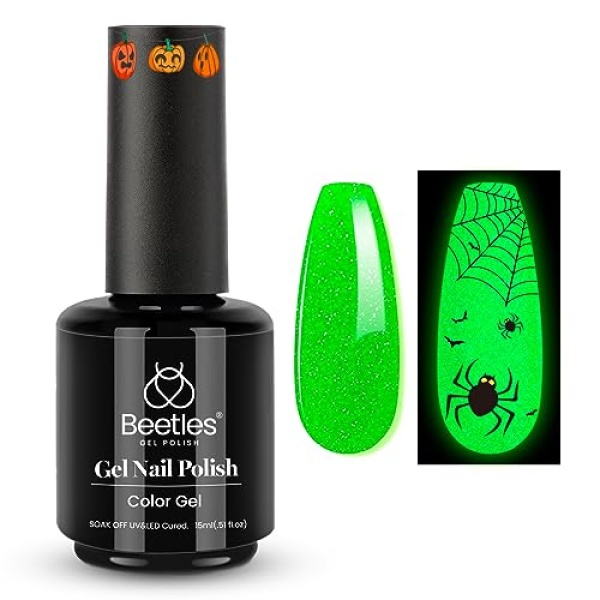 beetles Gel Polish 1 Pcs 15mL Glow in the Dark Green Gel Manicure Diy Nail Art