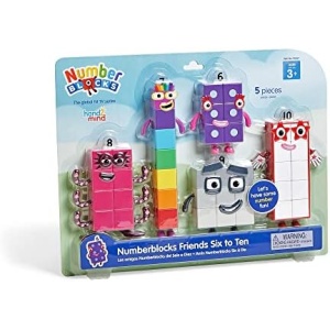 hand2mind Numberblocks Friends Six to Ten, Toy Figures Collectibles, Small Cartoon Figurines for Kids, Mini Action Figures, Character Figures, Play Figure Playsets, Imaginative Play Toys