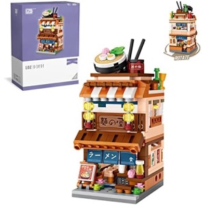 libergarden Japanese Street View Shop Bricks MOC Construction Toy, Mini DIY Building Blocks Model (Ramen)