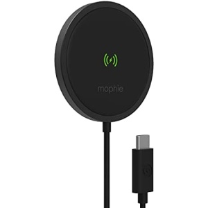 mophie snap+ Wireless Charger - 15W Wireless Charging pad for Qi-Enabled and MagSafe Compatible Devices, compatible with All new iPhones