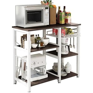soges 3-Tier Kitchen Baker's Rack Utility Microwave Oven Stand Storage Cart Workstation Shelf, W5s-B