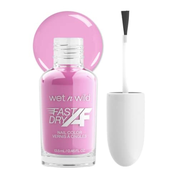 wet n wild Fast Dry AF Nail Polish Color, Pink Heels On The Beach | Quick Drying - 40 Seconds | Long Lasting - 5 Days, Shine (0.46 Fl Oz)